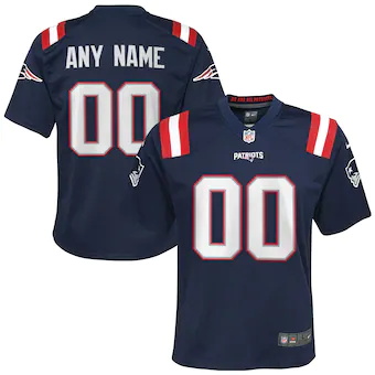 youth nike navy new england patriots custom game jersey_pi3